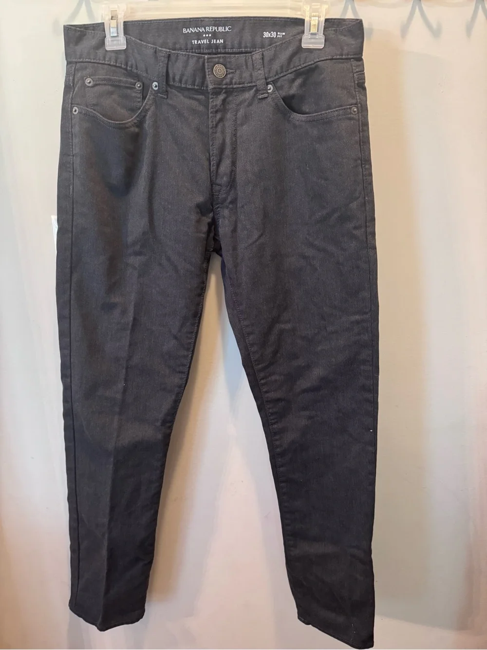 [Lot of 3]Men’s 30x30 Banana Republic Travel Jean Pants- Navy, Gray, Purple